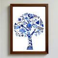DIY Blue & White Porcelain  Mosaic Kit | Tree of Life