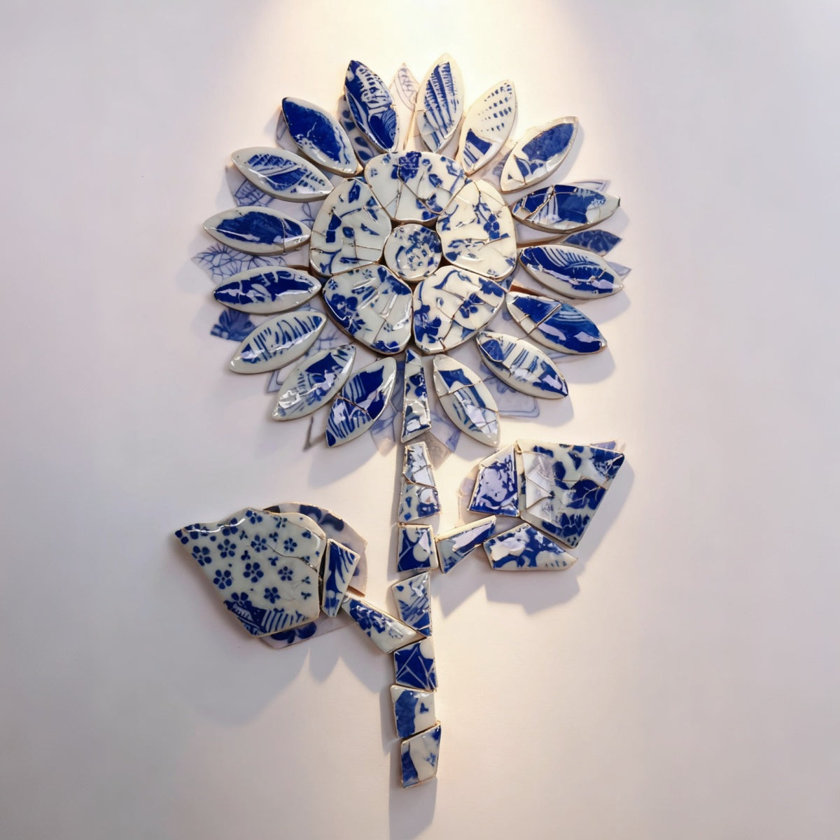 DIY Blue & White Porcelain Mosaic Kit | Sunflower