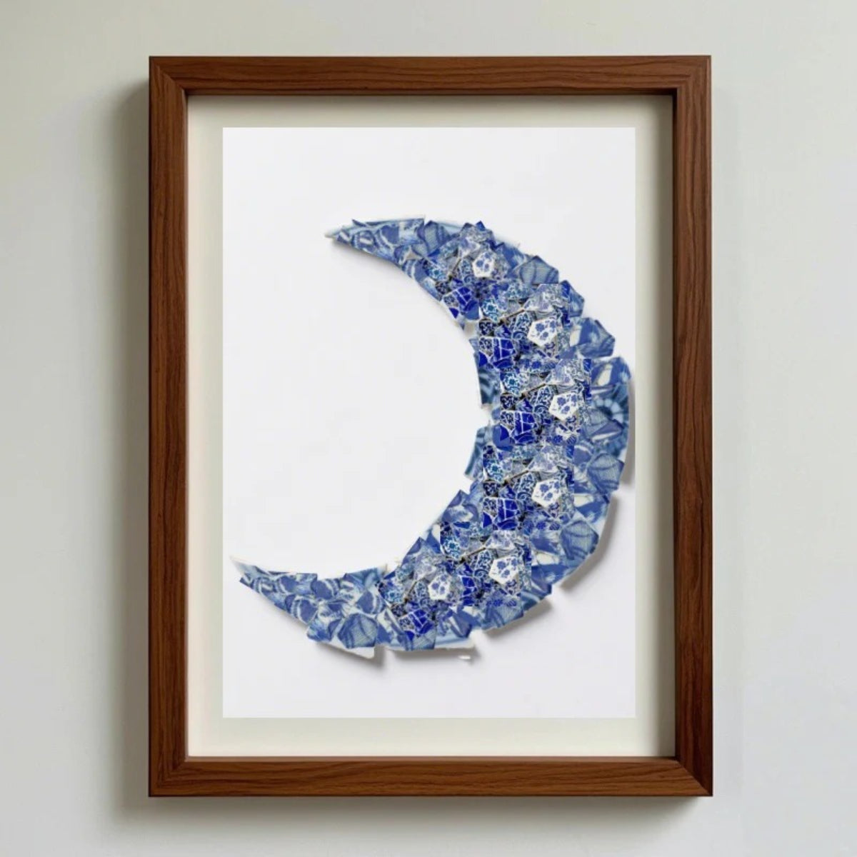 DIY Blue & White Porcelain Mosaic Kit | Moon