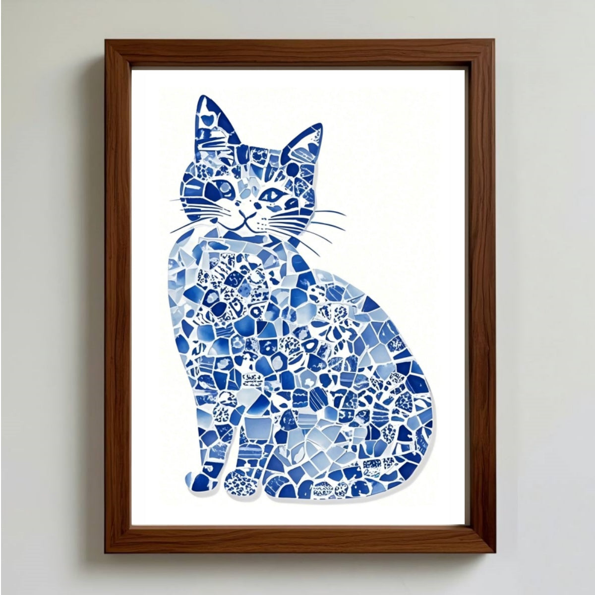 DIY Blue & White Porcelain Mosaic Kit | Cat
