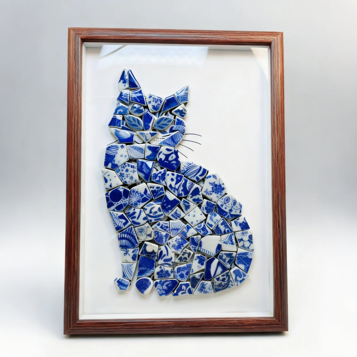 DIY Blue & White Porcelain Mosaic Kit | Cat
