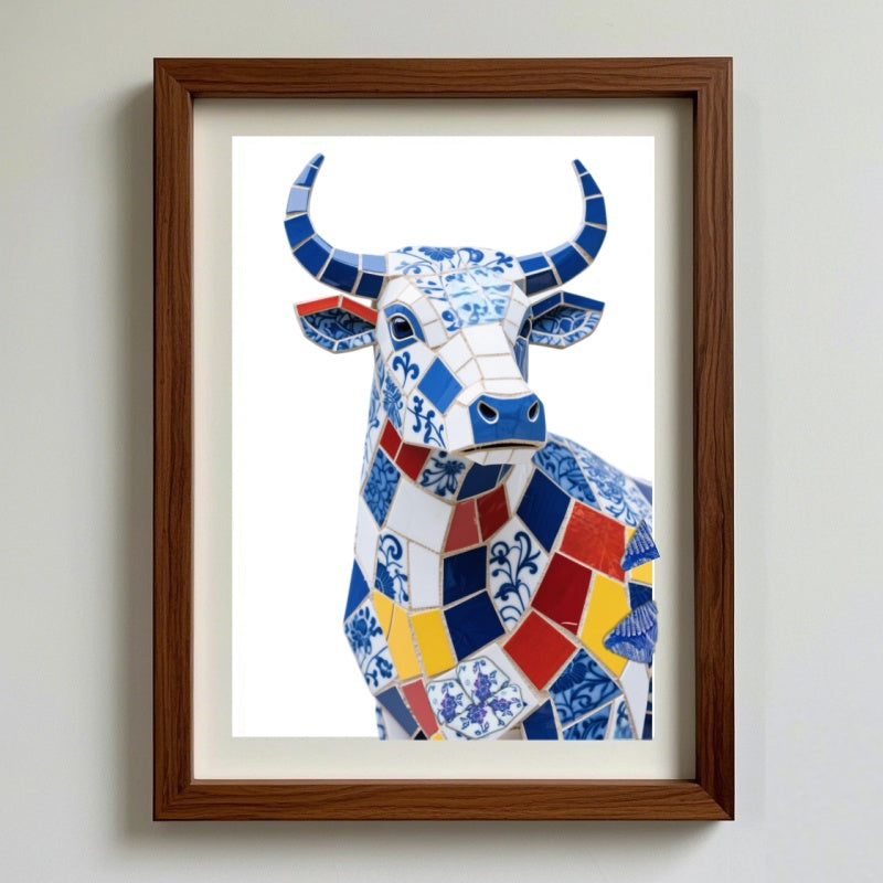 DIY Blue & White Porcelain Mosaic Kit | Cattle