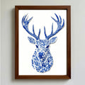 DIY Blue & White Porcelain Mosaic Kit | Deer