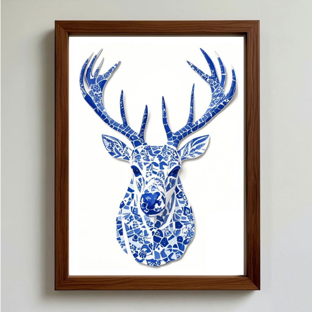 DIY Blue & White Porcelain Mosaic Kit | Deer