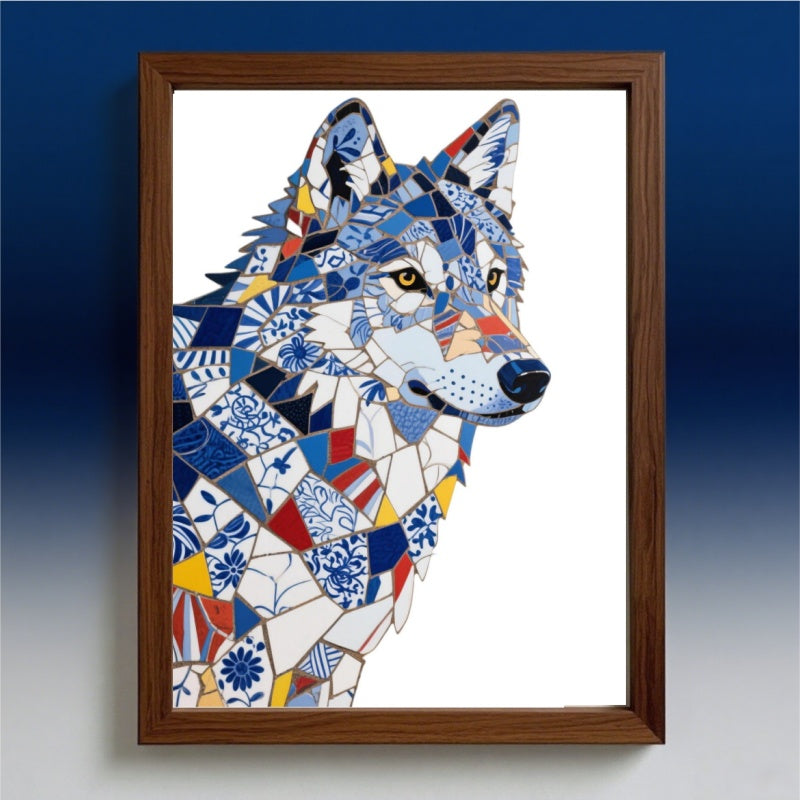 DIY Blue & White Porcelain Mosaic Kit | Wolf