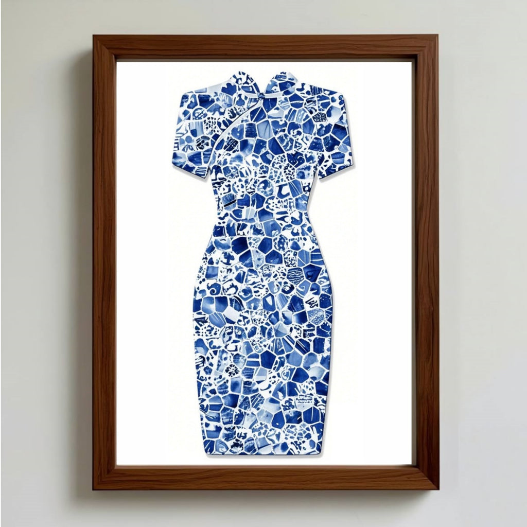 DIY Blue & White Porcelain Mosaic Kit | Qipao