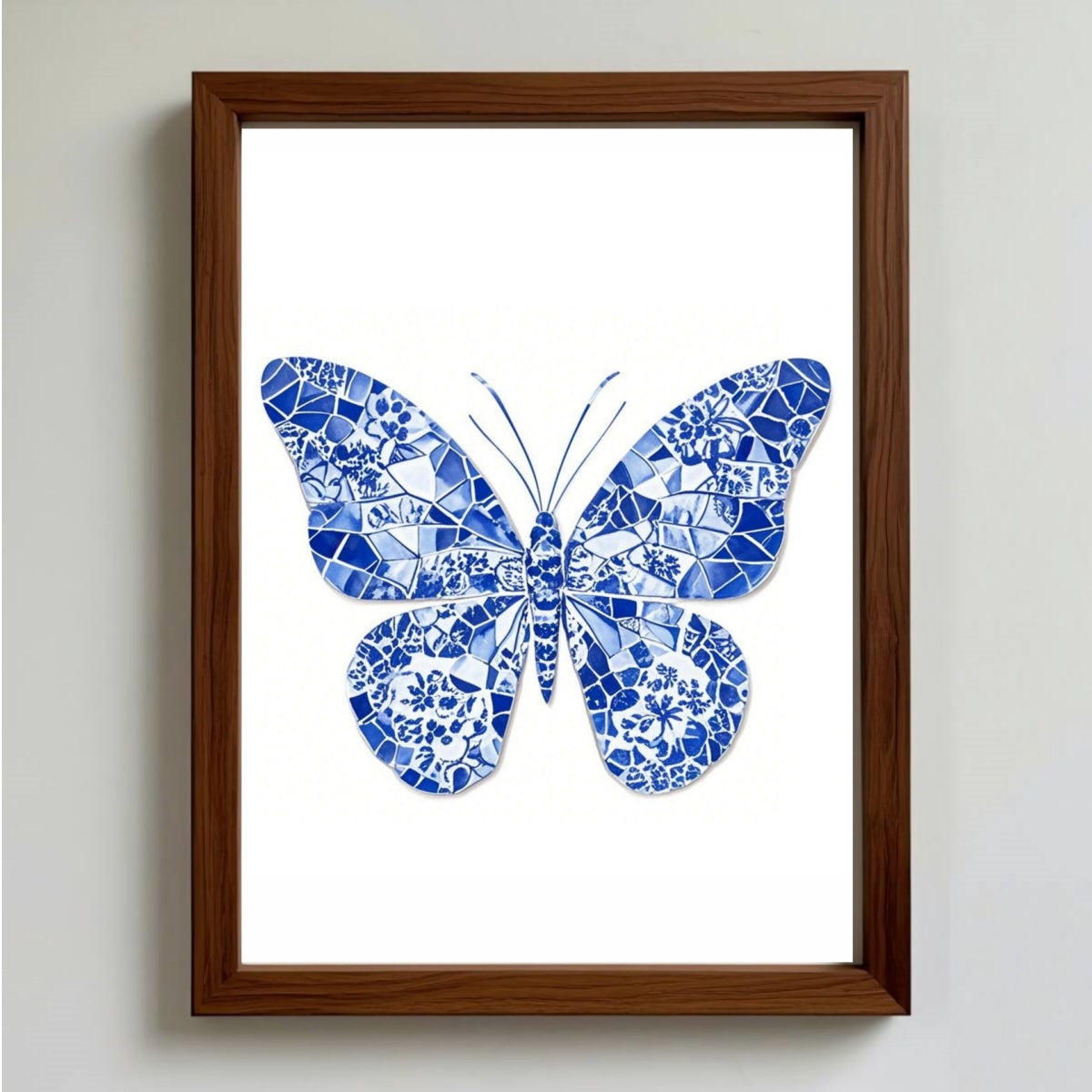 DIY Blue & White Porcelain Mosaic Kit | Butterfly
